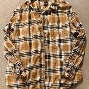 GAP Tan and Black Flannel